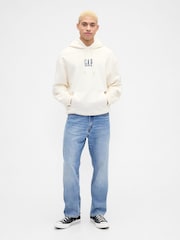 Gap White Vintage Soft Oversized Mini Logo Hoodie - Image 3 of 3