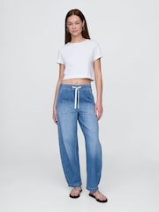 Gap Blue High Waisted Easy Barrel Jeans - Image 6 of 6