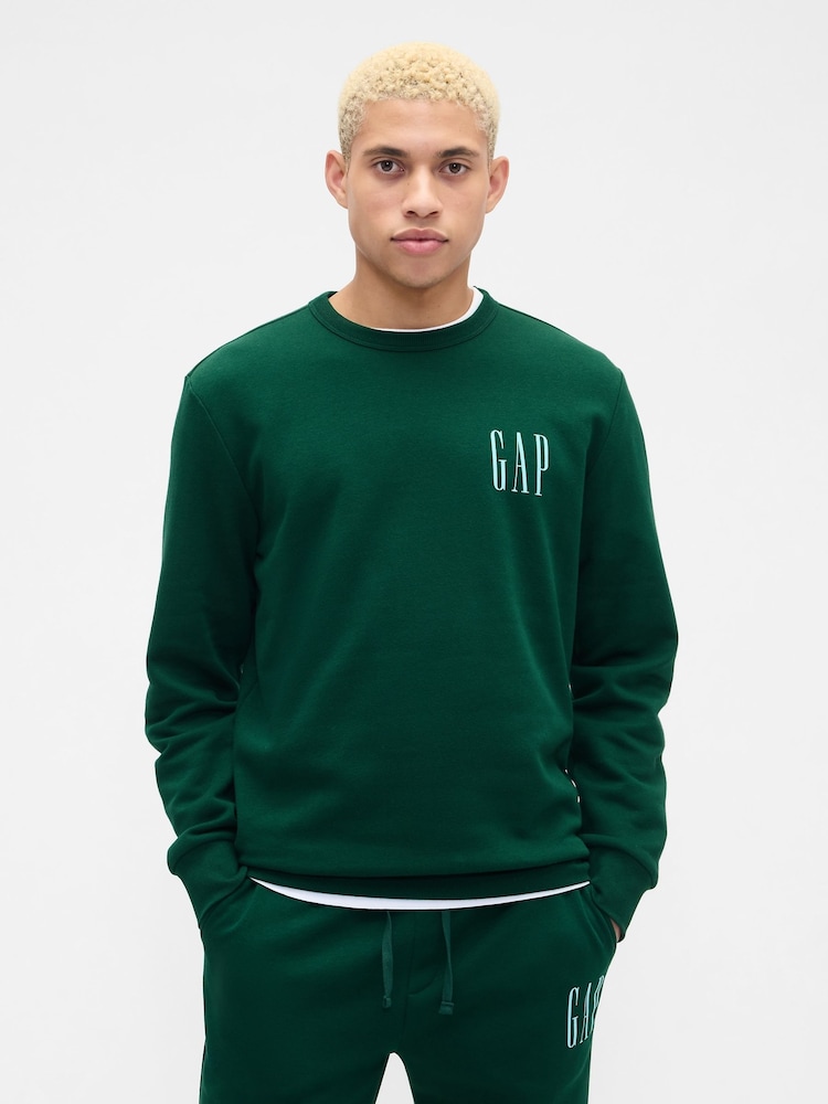 Gap Green Logo Crew Neck Sweatshirt - Image 1 of 4 Gap Green Logo Crew Neck Sweatshirt - Image 1 of 4