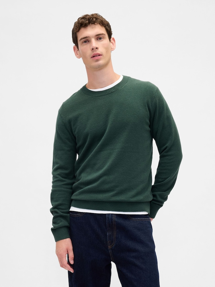 Gap Green CashSoft Crewneck Jumper - Image 1 of 4 Gap Green CashSoft Crewneck Jumper - Image 1 of 4