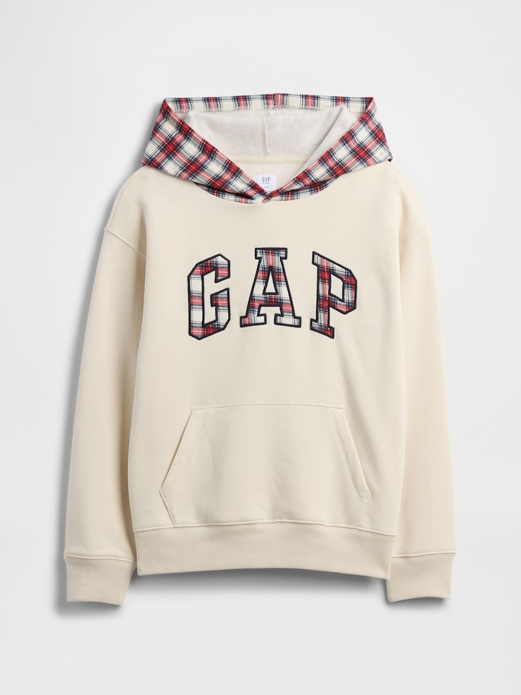Gap Cream Relaxed Logo Hoodie (4-13yrs) - Image 1 of 3 Gap Cream Relaxed Logo Hoodie (4-13yrs) - Image 1 of 3