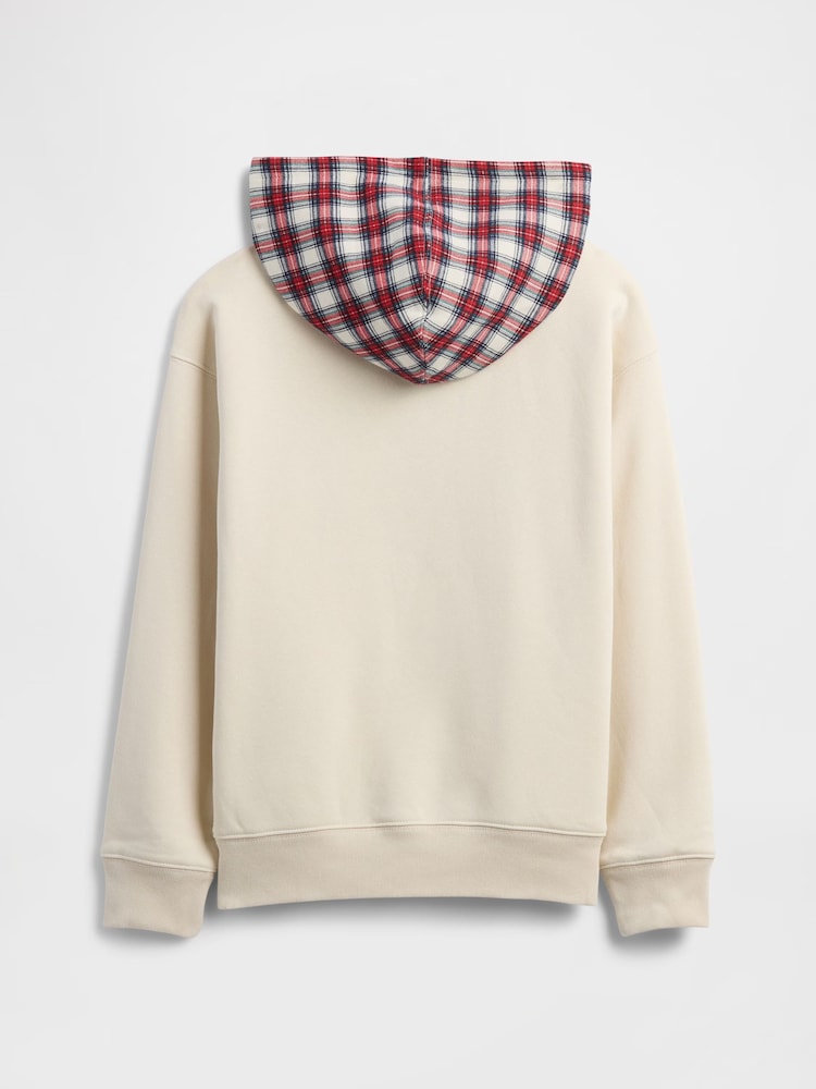 Gap Cream Relaxed Logo Hoodie (4-13yrs) - Image 2 of 3 Gap Cream Relaxed Logo Hoodie (4-13yrs) - Image 2 of 3