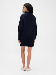Gap Navy Blue Oversized Turtle Neck Mini Jumper Dress - Image 2 of 4