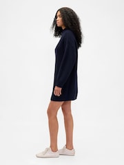 Gap Navy Blue Oversized Turtle Neck Mini Jumper Dress - Image 3 of 4