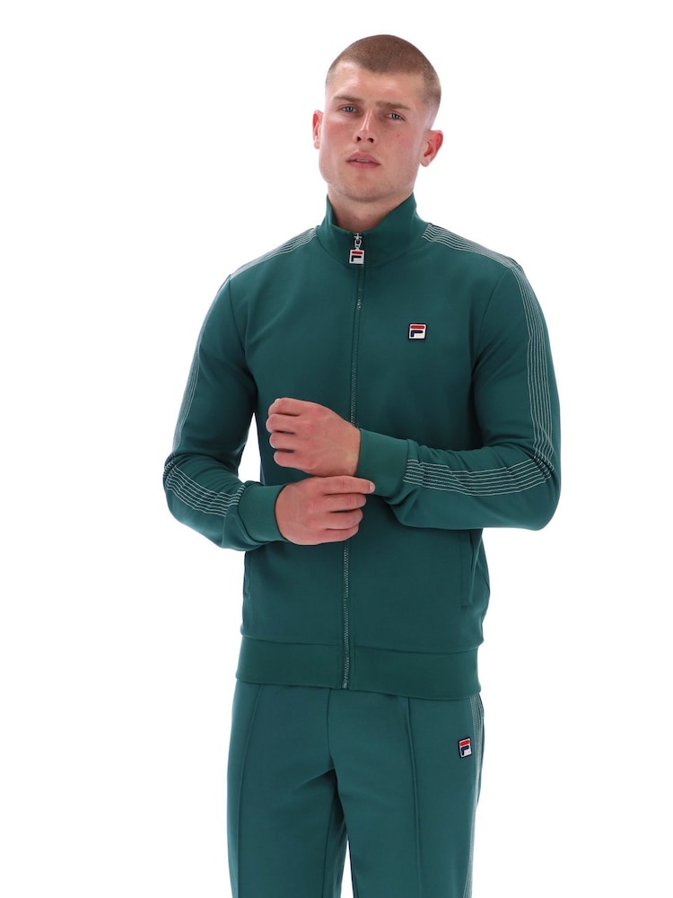 Fila Green Keith Contrast Stitch Track Top - Image 1 of 6 Fila Green Keith Contrast Stitch Track Top - Image 1 of 6