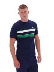 Fila Blue Iggy Yarn Dye Stripe T-Shirt - Image 3 of 6