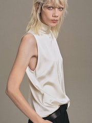 Mango White Stonak Blouse - Image 4 of 6
