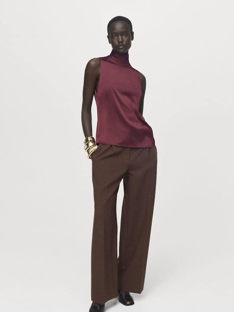 Mango Red Stonak Blouse - Image 1 of 6