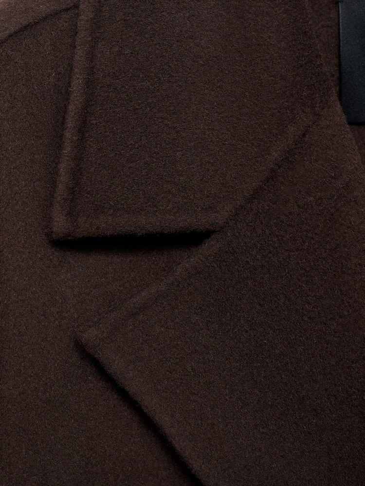 Mango Brown Handmade Oversized Wool Coat - Image 7 of 7