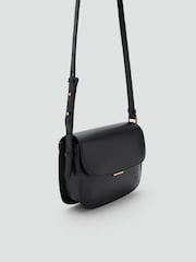 Mango Black Crossbody Bag With Flap - Image 3 of 4