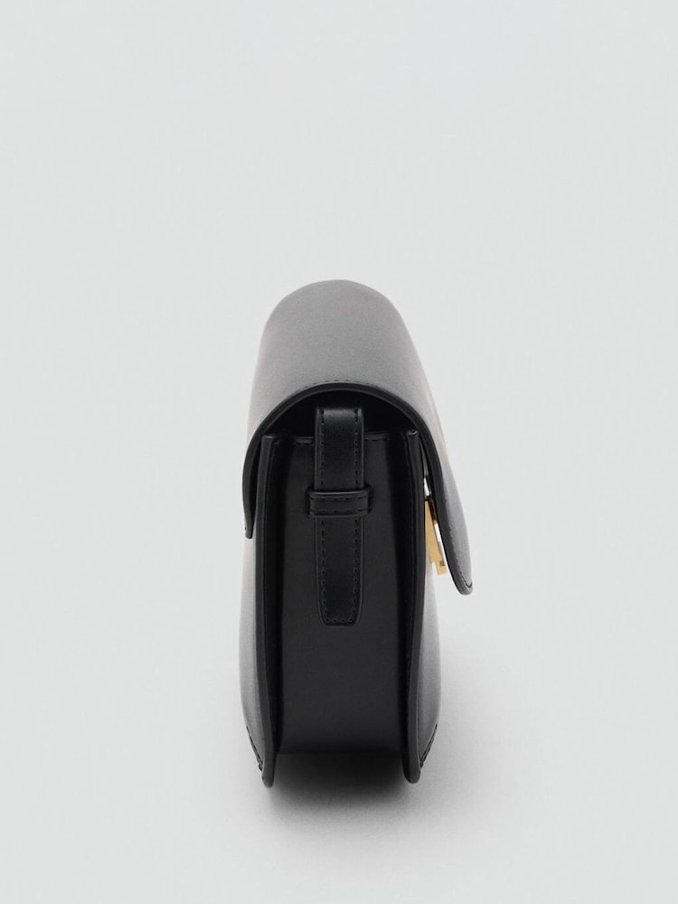 Mango Black Crossbody Bag With Flap - Image 4 of 4