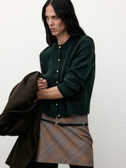 Mango Green Knitted Button Cardigan - Image 1 of 6