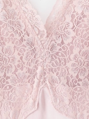 Mango Pink Lace Satin Camisole Dress - Image 7 of 7