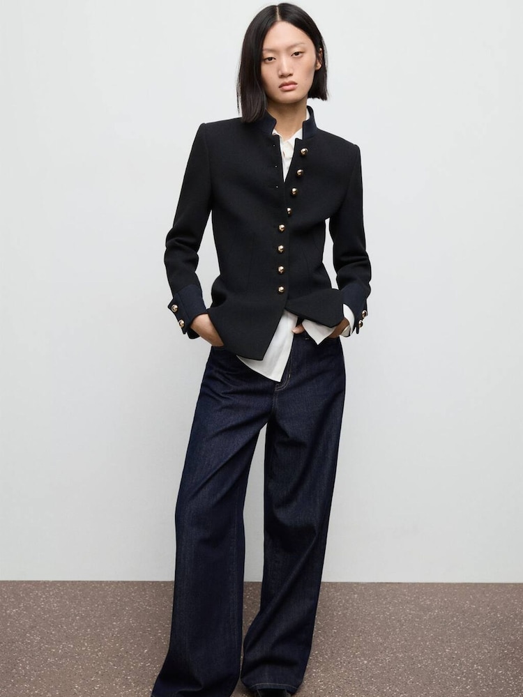 Mango Black Oliver Jacket - Image 1 of 6 Mango Black Oliver Jacket - Image 1 of 6