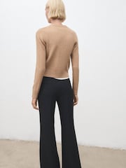Mango Brown Long Sleeve Crew Neck Cardigan - Image 2 of 6