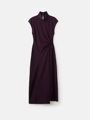Mango Red Turtleneck Wrap Dress - Image 6 of 7