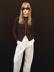 Mango Brown Cardigan Twenties - Image 1 of 6