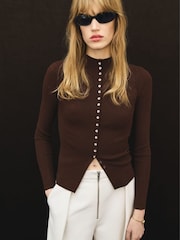 Mango Brown Cardigan Twenties - Image 3 of 6