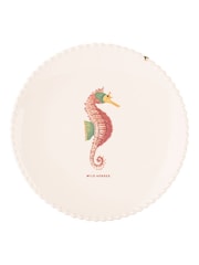 Yvonne Ellen Cream Sea Horse Bobble Plates Set Of 2 - Image 1 of 2