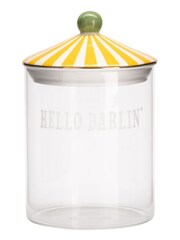 Yvonne Ellen Yellow Glass Storage Medium Hello - Image 1 of 2