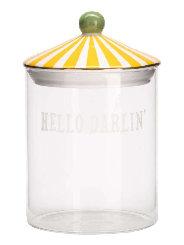 Yvonne Ellen Yellow Glass Storage Medium Hello - Image 1 of 2