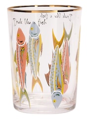 Yvonne Ellen Set of 2 Clear Hi Ball Fishes Glasses - Image 1 of 2