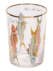 Yvonne Ellen Set of 2 Clear Hi Ball Fishes Glasses - Image 2 of 2