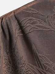 Mango Brown Jacquard Floral-Print Top - Image 6 of 6