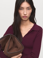Mango Red Long-Sleeved Polo-Neck Sweater - Image 4 of 6