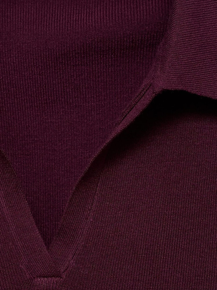 Mango Red Long-Sleeved Polo-Neck Sweater - Image 6 of 6