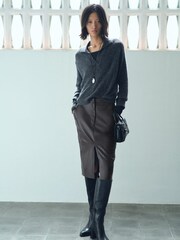 Mango Brown Pencil Skirt - Image 1 of 6