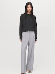 Mango Grey Knitted Wool Blend Sweater - Image 1 of 7