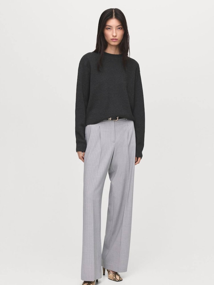 Mango Grey Knitted Wool Blend Sweater - Image 1 of 7