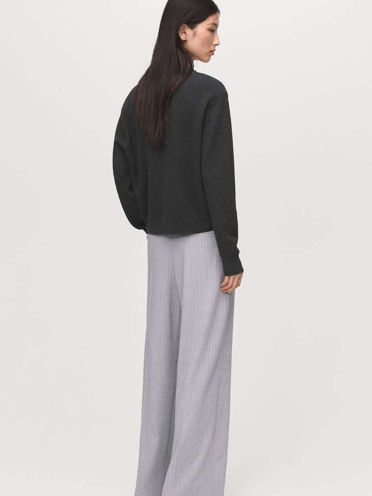 Mango Grey Knitted Wool Blend Sweater - Image 2 of 7