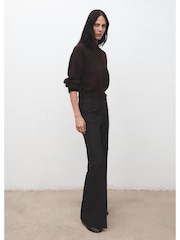Mango Brown Flared Trousers - Image 1 of 6