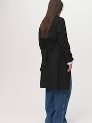 Mango Black Classic Trench Coat With Belt - Image 4 of 6