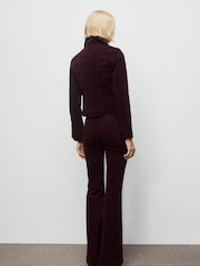 Mango Red Velvet Flared Jeans - Image 3 of 6