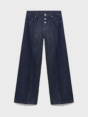Mango Blue Low-Rise Straight-Leg Jeans With Buttons - Image 6 of 6