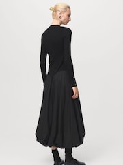 Mango Black Asymmetrical Sweater With Buttons - Image 2 of 7