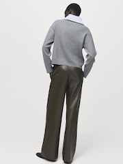 Mango Grey Zipper Turtleneck Sweater - Image 3 of 6