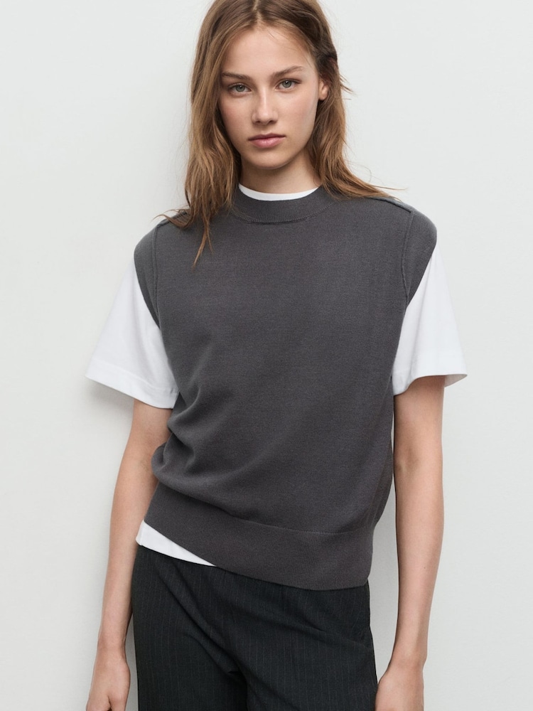 Mango Grey Waistcoat Bollo - Image 1 of 7