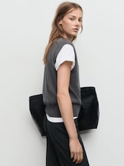 Mango Grey Waistcoat Bollo - Image 4 of 7