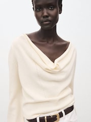 Mango White Cowl Neck Sweater - Image 2 of 7