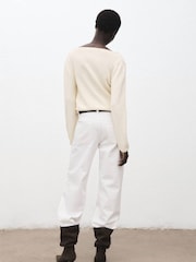 Mango White Cowl Neck Sweater - Image 4 of 7