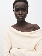 Mango White Cowl Neck Sweater - Image 5 of 7