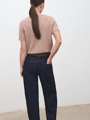 Mango Brown Short-Sleeved Lurex Sweater - Image 2 of 6