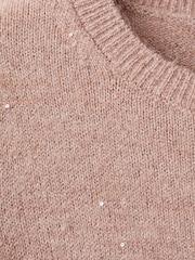 Mango Brown Short-Sleeved Lurex Sweater - Image 6 of 6