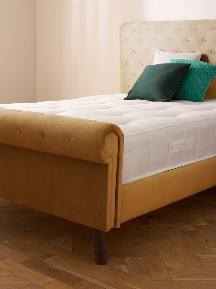 Laurence Llewelyn-Bowen Ochre Bliss Chesterfield Style Bed Frame - Image 4 of 4
