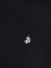 U.S. Polo Assn Black Double Horsemen Crew Neck Sweat Top - Image 9 of 11