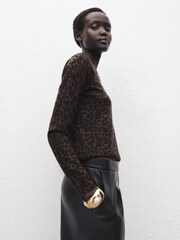 Mango Brown Jaguar Sweater - Image 3 of 7